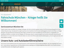 Tablet Screenshot of fahrschule-krieger.de